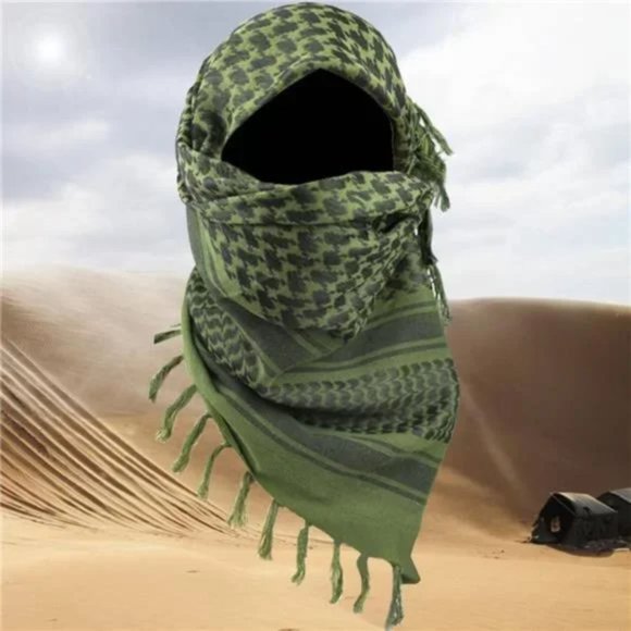 New Scarf Military Shemagh Tactical Desert Keffiyeh Head Neck Scarf Arab Wrap - Picture 6 of 7